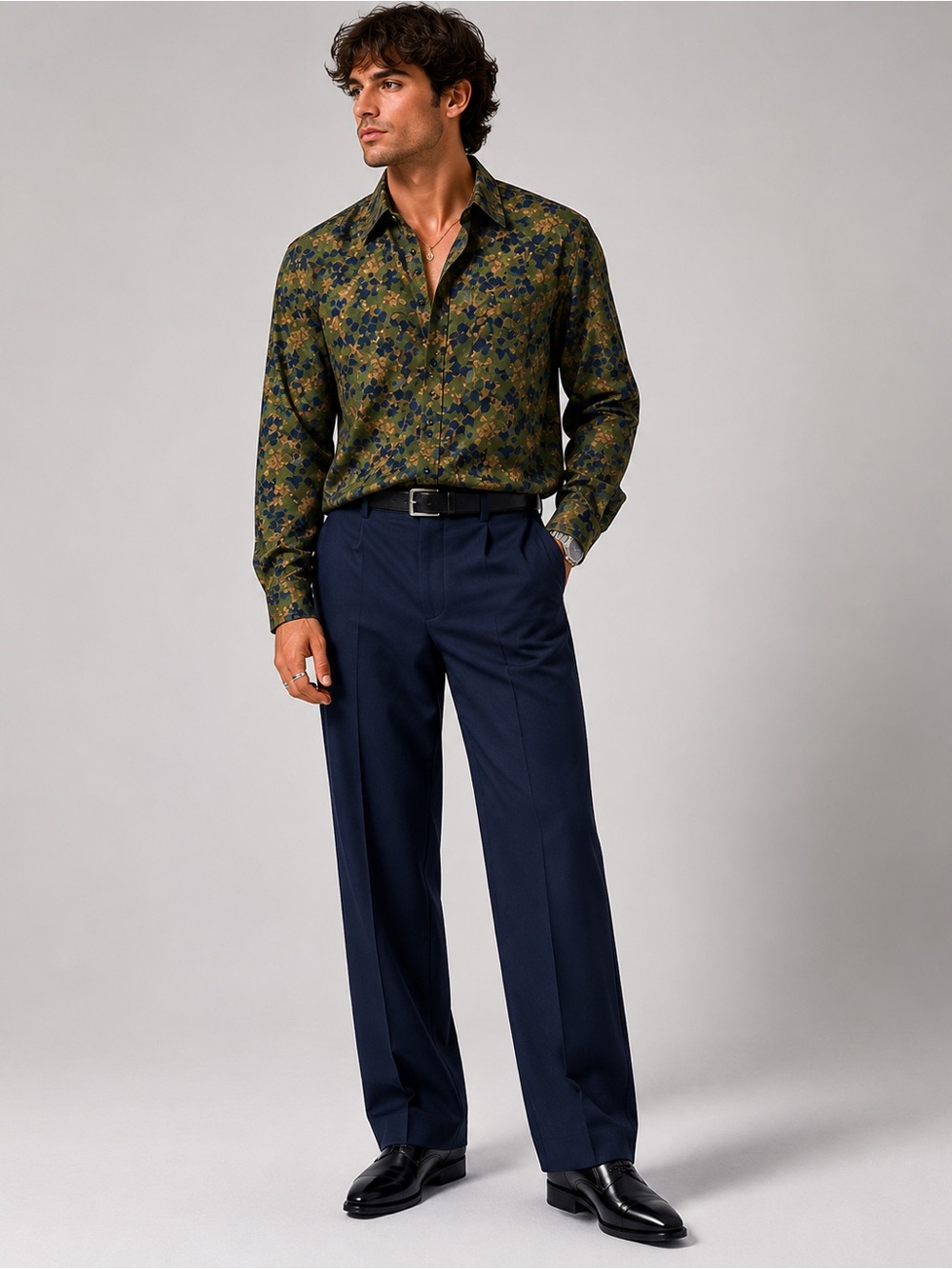 SHEIN Floral Button-Up Shirt